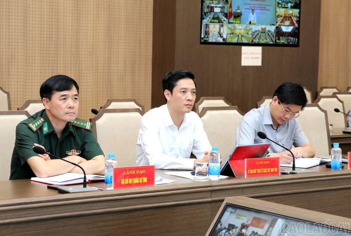Các thành viên Ban Chỉ đạo 389 tỉnh Lào Cai tham dự hội nghị.