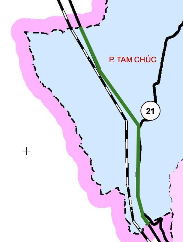 Tuyến đường sẽ mở ở trong phạm vi phường Tam Chúc trong tương lai theo sơ đồ phương hướng phát triển kết cấu hạ tầng kỹ thuật tỉnh Ninh Bình thời kỳ 2021 - 2030, tầm nhìn đến năm 2050 (mạng lưới giao thông).