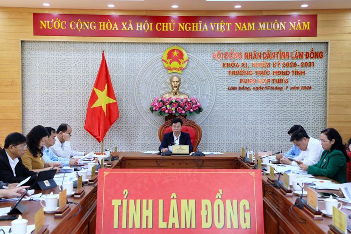Phó Bí thư Tỉnh ủy, Chủ tịch HĐND tỉnh Lâm Đồng Lưu Văn Trung chủ trì Phiên họp thứ 8 của HĐND tỉnh