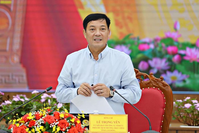 Đồng chí Lê Trọng Yên, Ủy viên Ban Thường vụ Tỉnh ủy, Phó Chủ tịch Thường trực UBND tỉnh phát biểu kết luận