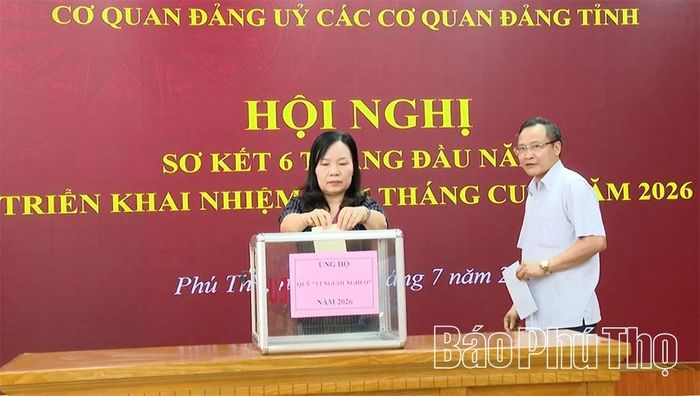 Cơ quan Đảng ủy các cơ quan Đảng tỉnh phát động ủng hộ Quỹ Vì người nghèo năm 2026.
