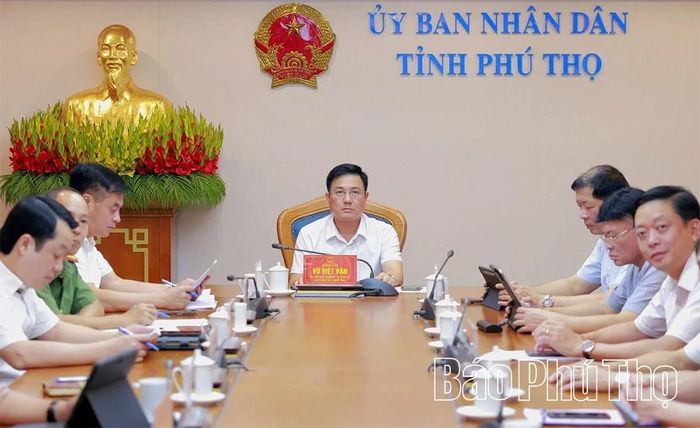 Các đại biểu dự hội nghị tại điểm cầu tỉnh Phú Thọ.