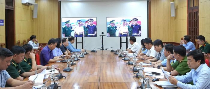 Quang cảnh hội nghị tại điểm cầu tỉnh Quảng Trị - Ảnh: H.Tr