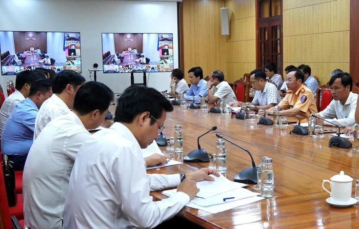 Các đại biểu tham dự hội nghị tại điểm cầu tỉnh Quảng Trị - Ảnh: H.L