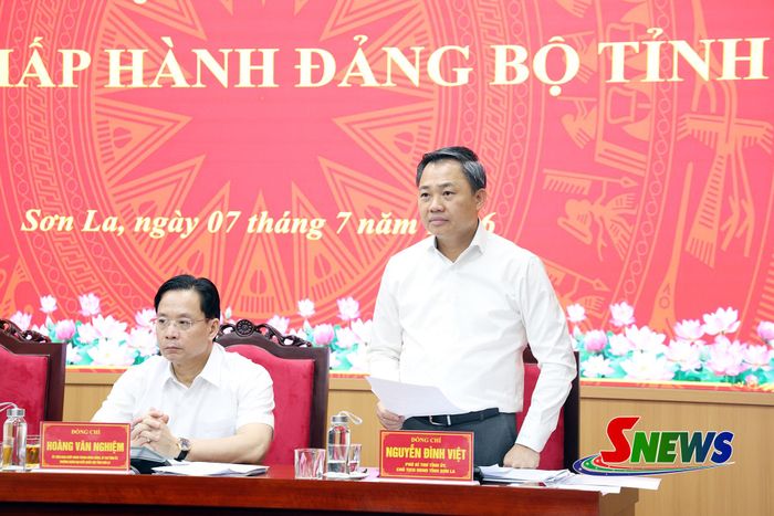 Đồng chí Chủ tịch UBND tỉnh phát biểu tại hội nghị.