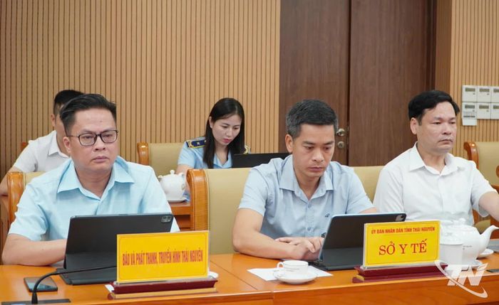 Đại biểu tham dự tại điểm cầu tỉnh Thái Nguyên.