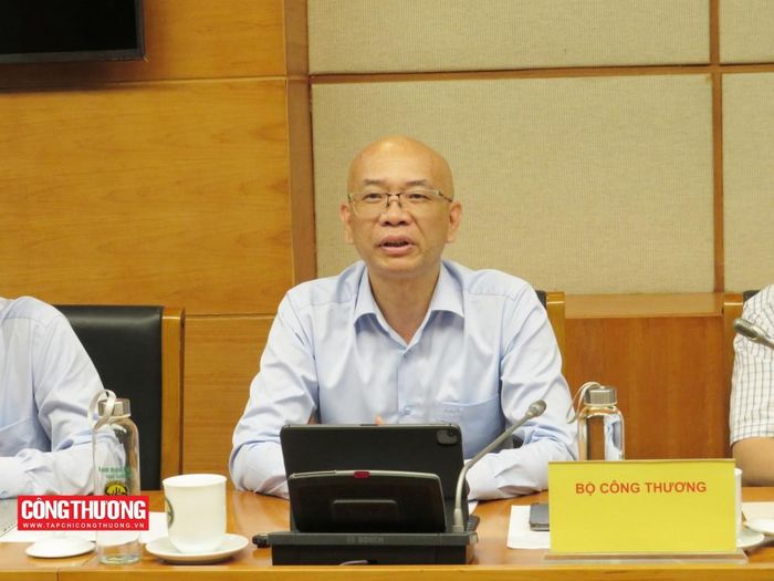 Ông Trần Thanh Hải - Phó Cục trưởng Cục Xuất nhập khẩu phát biểu tại buổi làm việc.