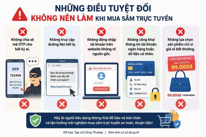 Những điều tuyệt đối không nên làm khi mua sắm trực tuyến