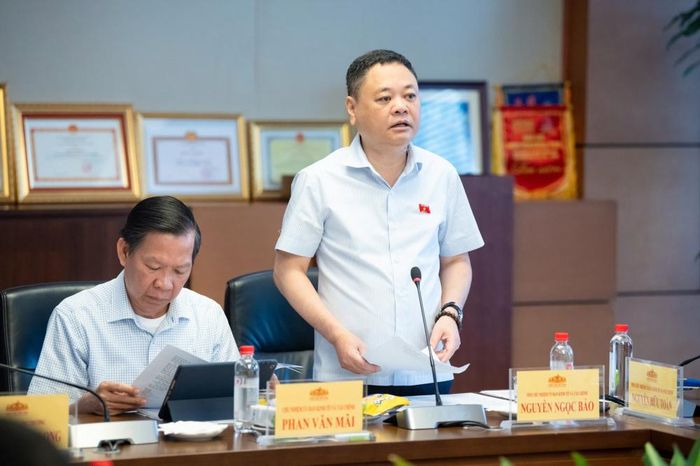 Phó Chủ nhiệm Ủy ban Kinh tế và Tài chính Nguyễn Ngọc Bảo điều hành nội dung thảo luận.