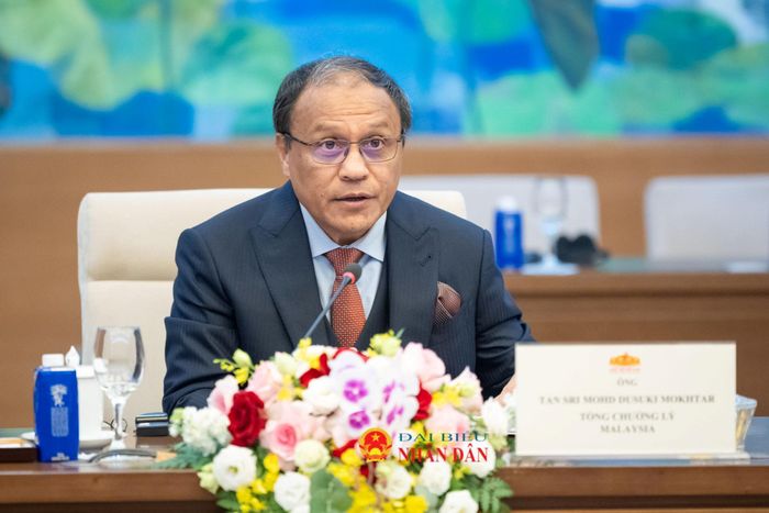Tổng Chưởng lý Malaysia Tan Sri Mohd Dusuki Mokhtar phát biểu tại cuộc tiếp