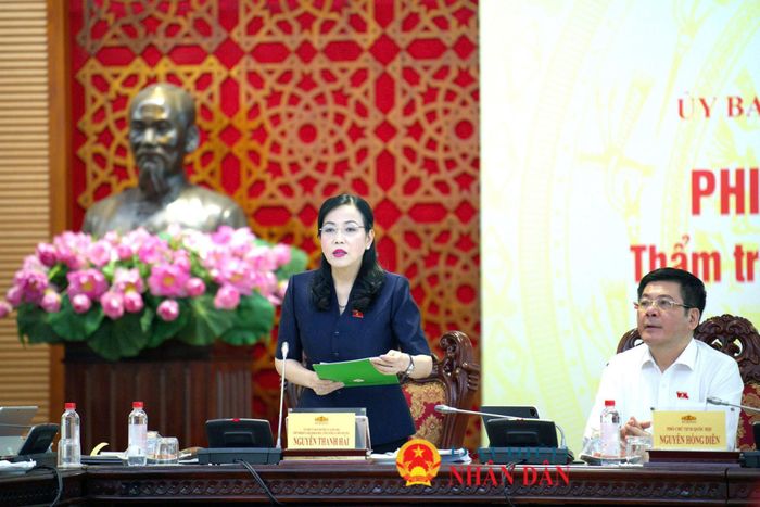 Chủ nhiệm Ủy ban Khoa học, Công nghệ và Môi trường Nguyễn Thanh Hải phát biểu
