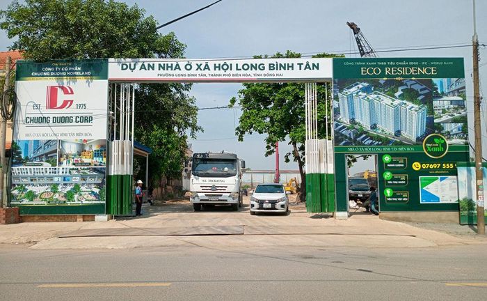 Dự án nhà ở xã hội Long Bình Tân (tên thương mại là Ecco Residence) ở phường Long Bình Tân, TP. Biên Hòa (nay là phường Long Hưng, TP. Đồng Nai). Ảnh: Báo và PTTH Đồng Nai