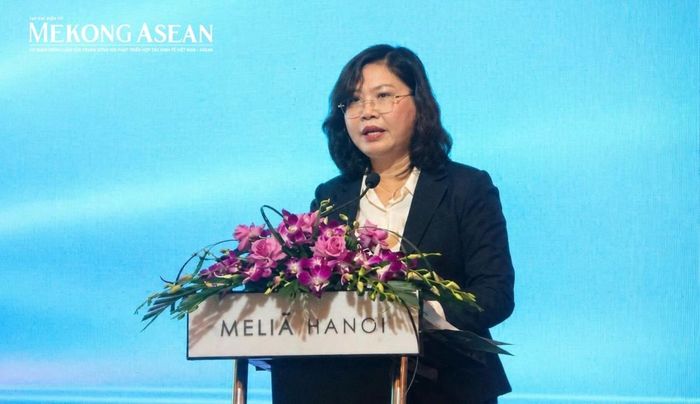 Bà Vũ Thị Chân Phương - Chủ tịch UBCKNN phát biểu khai mạc sự kiện. Ảnh: Đinh Nhung/Mekong ASEAN