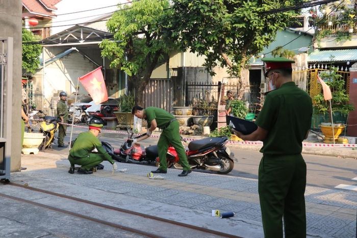 Tình huống giả định vừa được Công an phường Ngũ Hành Sơn tổ chức diễn tập thực binh