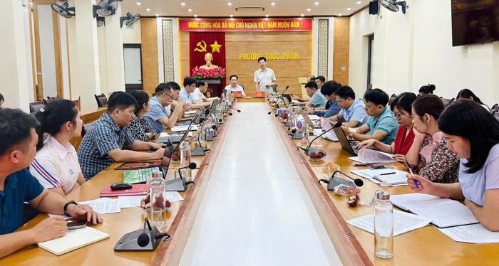 Giám đốc Sở Văn hóa, Thể thao và Du lịch Tô Vũ Ninh phát biểu tại buổi làm việc.