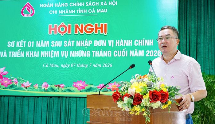  Giám đốc Chi nhánh NHCSXH tỉnh Cà Mau Bùi Văn Thuấn chỉ đạo tập trung triển khai thực hiện tốt kế hoạch tăng trưởng dư nợ trong những tháng còn lại của năm 2026.