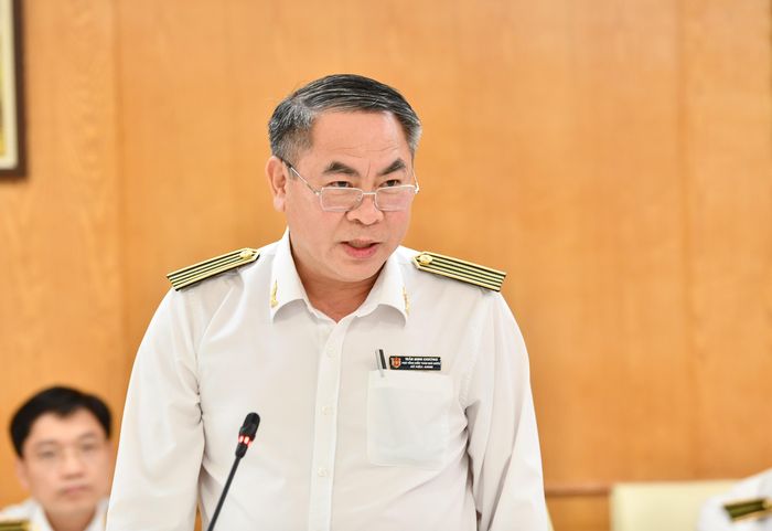 Phó Tổng Kiểm toán nhà nước Trần Minh Khương phát biểu tại Hội nghị. Ảnh: N. LỘC