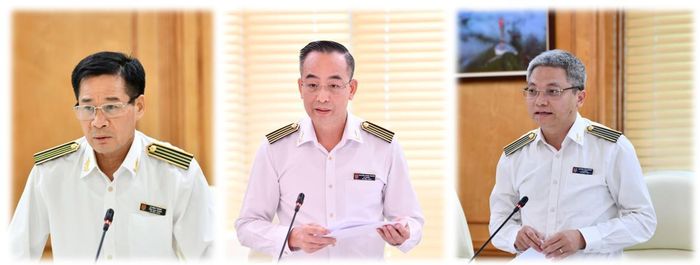 Lãnh đạo các đơn vị tham luận tại Hội nghị. Ảnh: N. LỘC