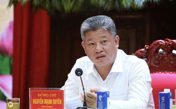 Chủ tịch UBND tỉnh Nguyễn Mạnh Quyền. Ảnh: Cổng thông tin điện tử tỉnh Hưng Yên