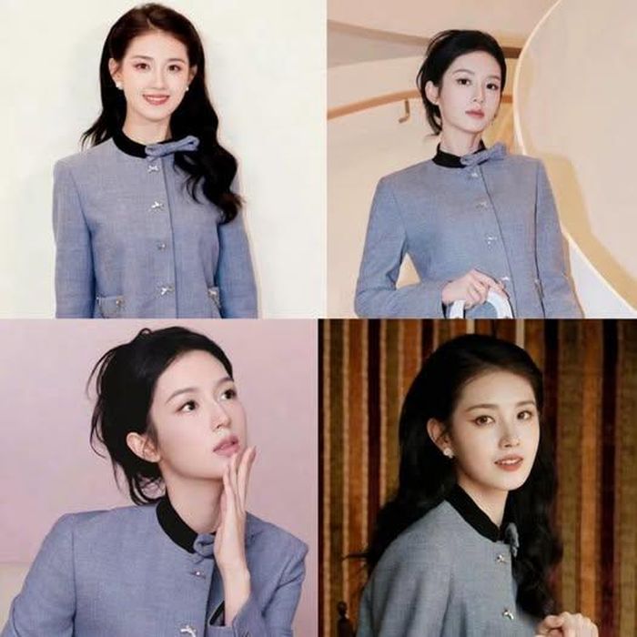 Màn "đụng hàng" của hai diễn viên. Ảnh: Weibo