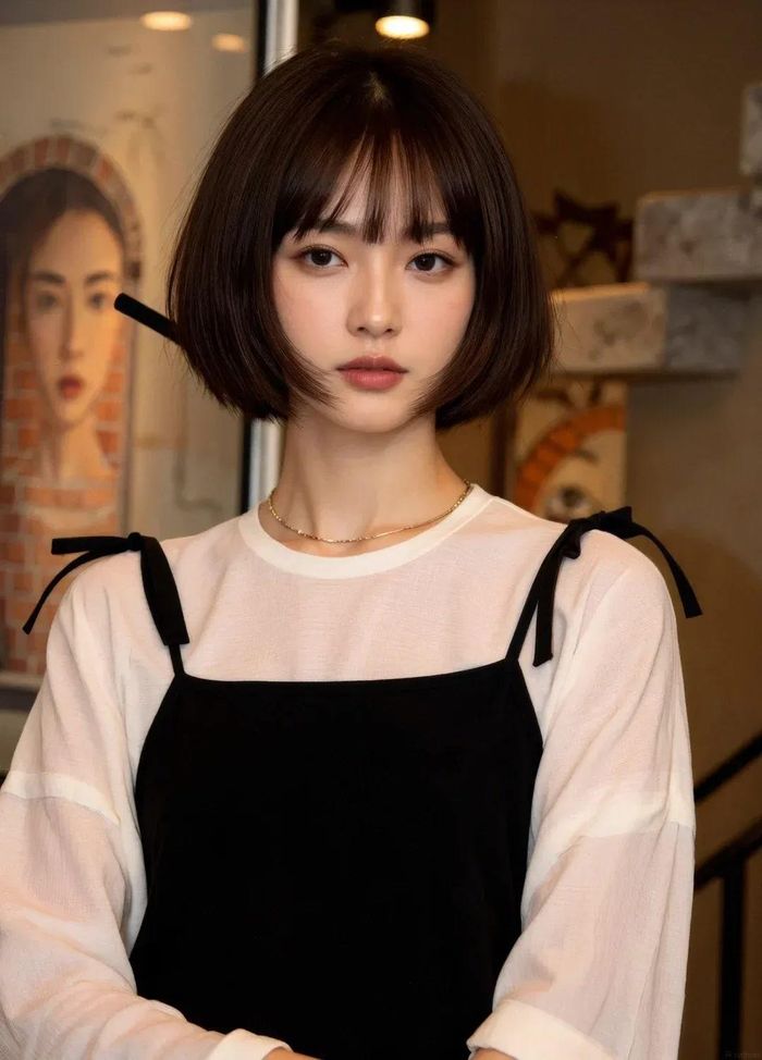 Tóc bob kết hợp mái thưa