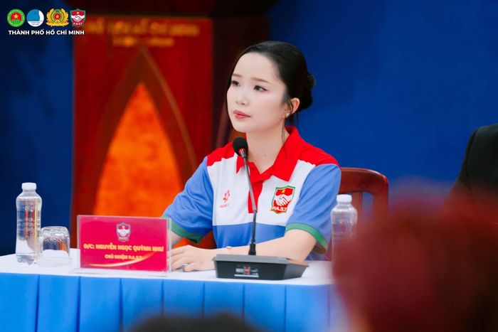 Nguyễn Ngọc Quỳnh Như – Chủ nhiệm Câu lạc bộ tình nguyện Vì bình yên Thành phố đồng chủ trì buổi tọa đàm