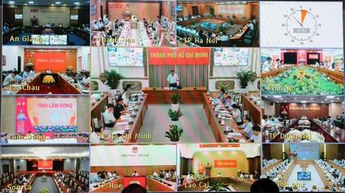 Các địa phương tham gia hội nghị trực tuyến