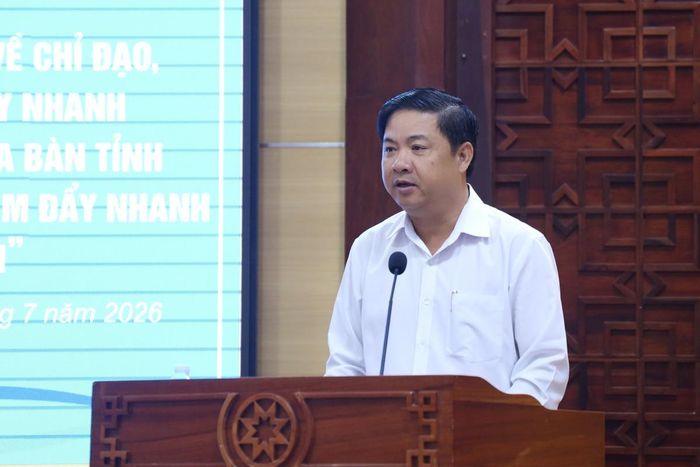  Ông Lương Nguyễn Minh Triết Ủy viên Trung ương Đảng, Bí thư Tỉnh ủy phát biểu chỉ đạo. 