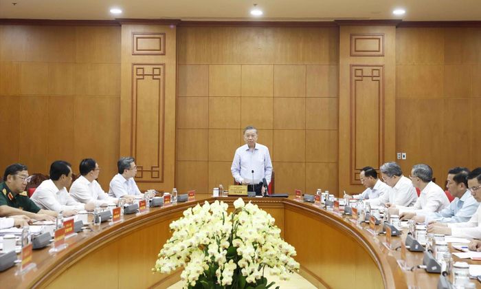 Quang cảnh buổi làm việc. (Ảnh: TTXVN)