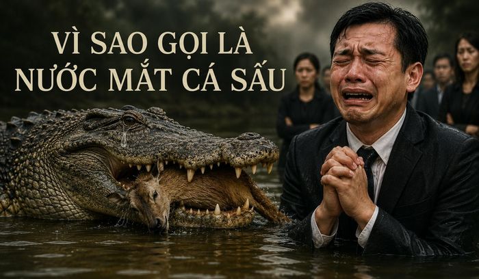Vì sao gọi là “nước mắt cá sấu”? (Ảnh: AI)