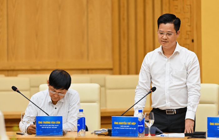 Ông Nguyễn Thế Hiệp, Phó Giám đốc Sở Công Thương Hà Nội tại hội nghị. Ảnh: V.N