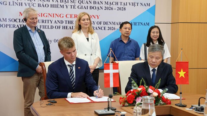 Việt Nam, Đan Mạch ký Bản ghi nhớ hợp tác trong lĩnh vực bảo hiểm y tế giai đoạn 2026-2028. Ảnh: ĐSQ Đan Mạch tại Hà Nội