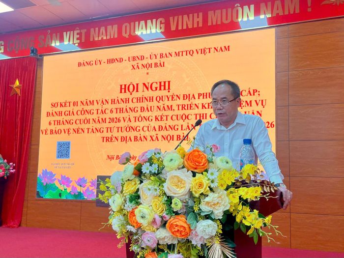 Đồng chí Nguyễn Thanh Tùng - Ủy viên Ban Thường vụ Thành ủy, Bí thư Đảng ủy, Giám đốc Công an thành phố Hà Nội phát biểu chỉ đạo. Ảnh: PV