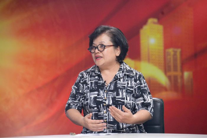 TS. Đinh Thanh Bình, Trưởng bộ môn Quy hoạch và quản lý GTVT, Đại học GTVT Hà Nội trao đổi tại Chương trình. Ảnh: Phạm Hùng