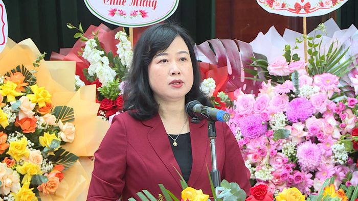 Ủy viên Trung ương Đảng, Bộ trưởng Bộ Y tế Đào Hồng Lan phát biểu chỉ đạo tại hội nghị.