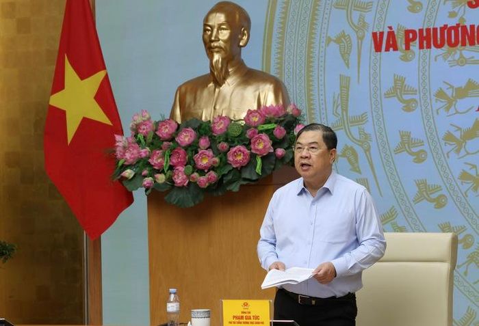 Phó Thủ tướng Thường trực Phạm Gia Túc phát biểu kết luận hội nghị. Ảnh: VGP/Phương Nguyên