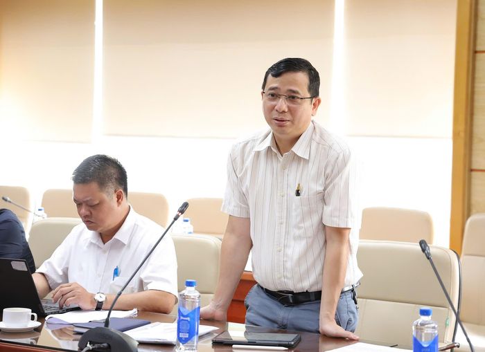 Phó Cục trưởng Cục Hạ tầng - Thiết bị y tế Nguyễn Anh Tú phát biểu.