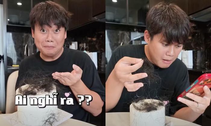 TikToker Duy Thẩm thử loại bánh hot trend. (Ảnh: FB Ngô Đức Duy)