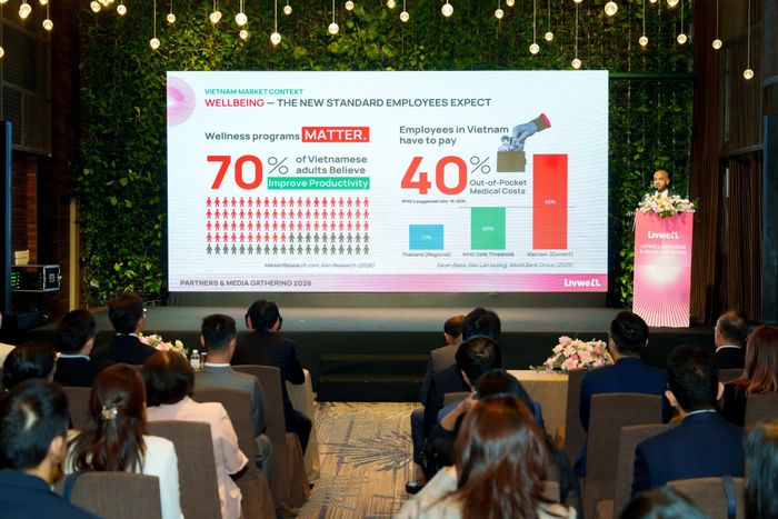  Ông Nikhil Verma, Tổng giám đốc LivWell Holdings chia sẻ tại hội nghị. Ảnh: L.W. 