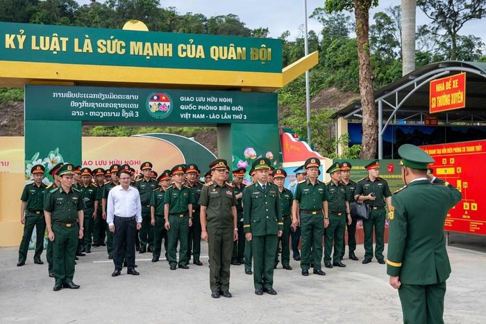 Tổng duyệt các hoạt động giao lưu tại Đồn Biên phòng Cửa khẩu Thanh Thủy