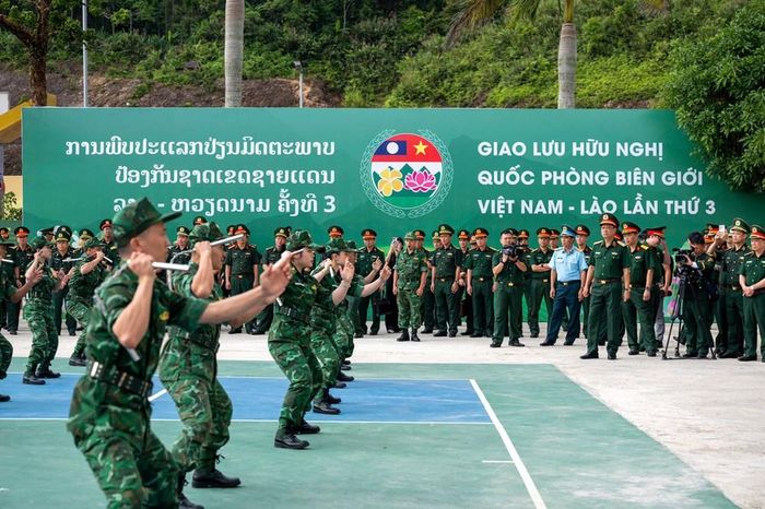 Tổng duyệt các hoạt động giao lưu tại Đồn Biên phòng Cửa khẩu Thanh Thủy