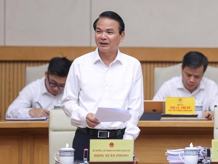 Bộ trưởng, Chủ nhiệm Văn phòng Chính phủ Đặng Xuân Phong phát biểu - Ảnh: VGP/Nhật Bắc