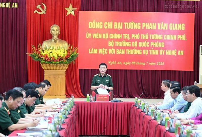 Quang cảnh buổi làm việc tại trụ sở Tỉnh ủy Nghệ An - Ảnh: VGP/KL