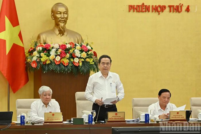 Chủ tịch Quốc hội Trần Thanh Mẫn phát biểu khai mạc phiên họp.
