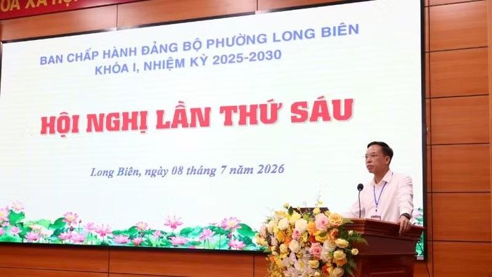 Lãnh đạo Đảng ủy phường Long Biên triển khai các nhiệm vụ trọng tâm 6 tháng cuối năm 2026.