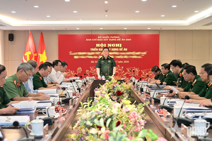 Đại tướng Nguyễn Trọng Nghĩa chủ trì hội nghị.