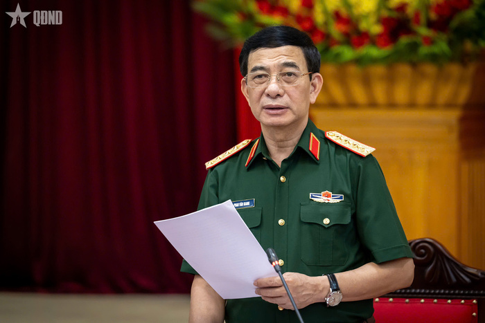  Đại tướng Phan Văn Giang phát biểu chỉ đạo. Ảnh: VIỆT TRUNG 