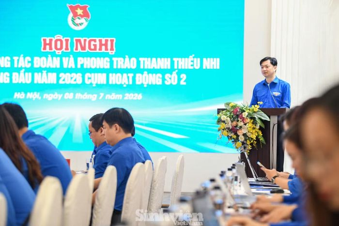 Hội nghị giao ban công tác Đoàn và phong trào thanh thiếu nhi 6 tháng đầu năm 2026, Cụm hoạt động số 2, diễn ra tại Hà Nội.
