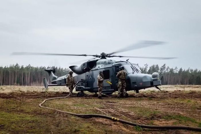 Một chiếc trực thăng AH1 Wildcat thuộc Trung đoàn Không quân Lục quân số 1.