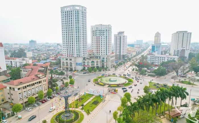 Một góc trung tâm tỉnh Thái Nguyên.